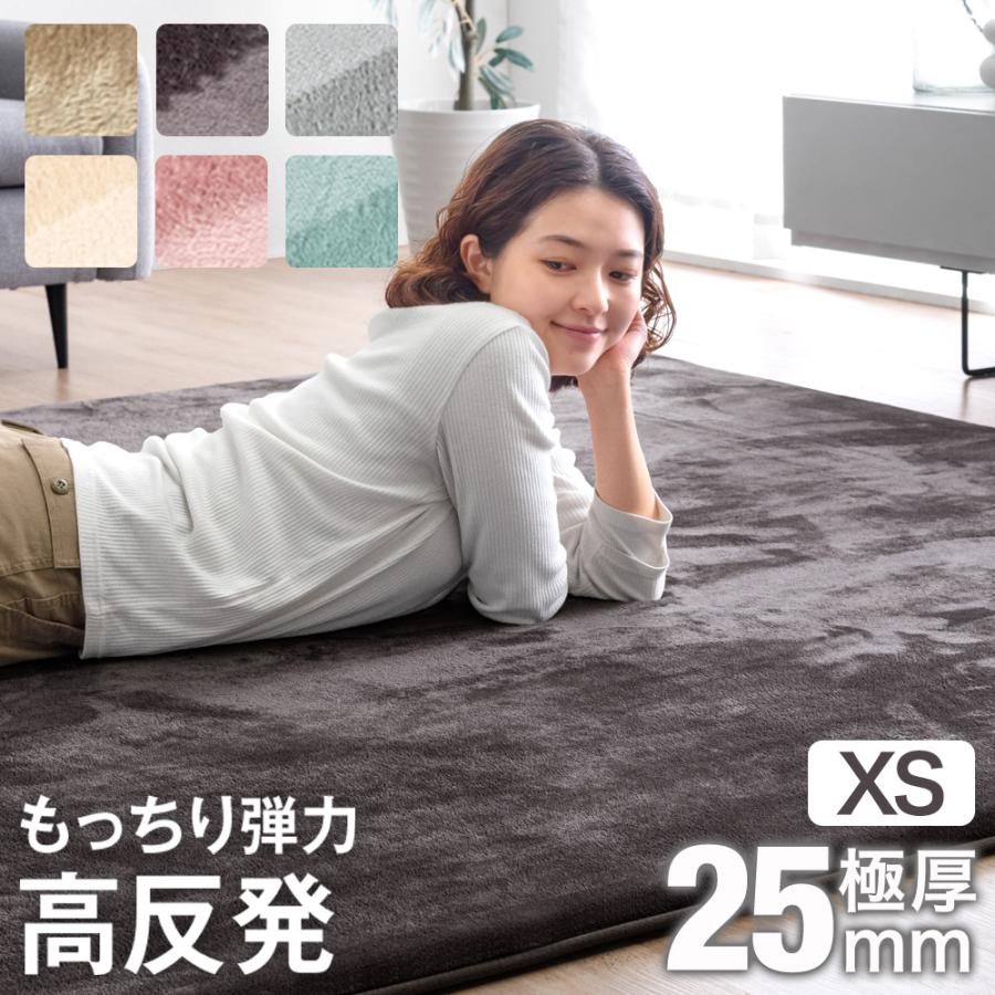 タンスのゲン 27日超お得 ラグ カーペット 厚手 高反発ラグ 極厚 90