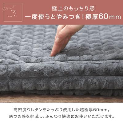 タンスのゲン ラグ 洗える おしゃれ 185×185 Mサイズ 冬用 正方形