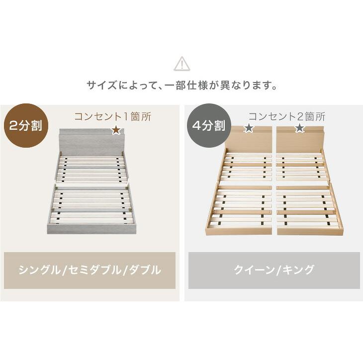 タンスのゲン 本日+4% ローベッド ダブル ベッドフレーム ベッド USB