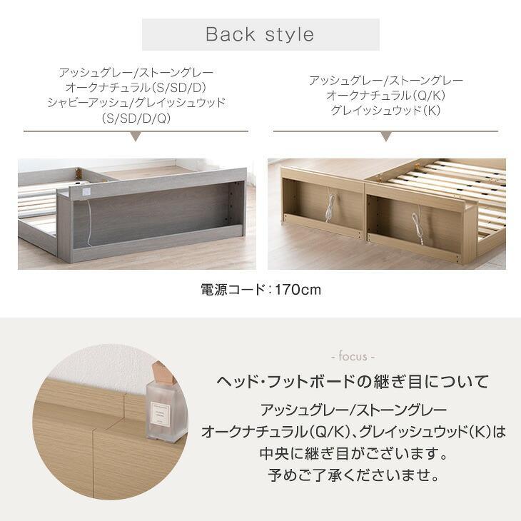 タンスのゲン ローベッド ダブル ベッドフレーム ベッド USB