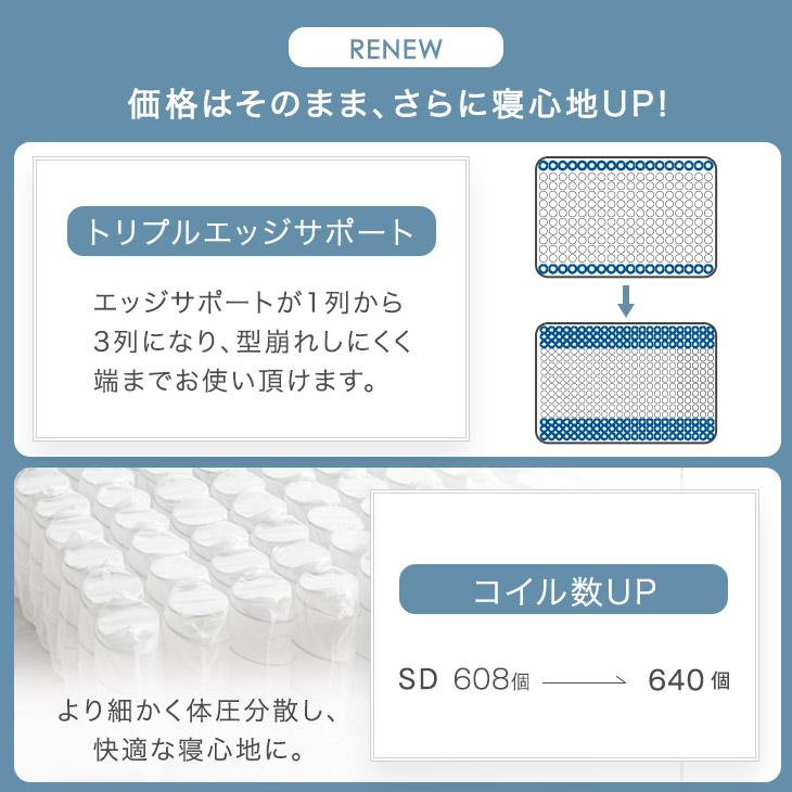 25日P14%〜 ベッド マットレス付き セミダブルベッド ローベッド マットレス付き セミダブル フレーム  ポケットコイルマットレス｜tansu｜15