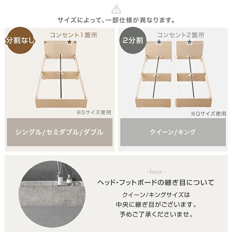 タンスのゲン 11日+4% ベッド クイーン 収納付きベッド ベッドフレーム
