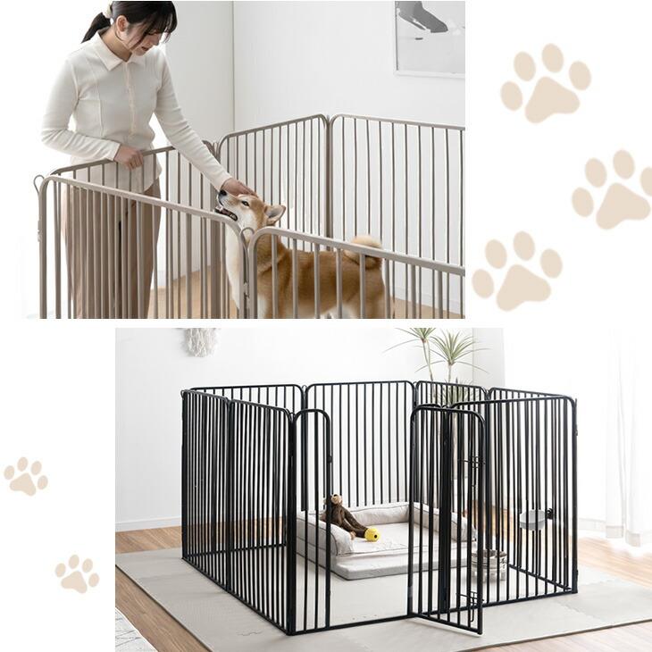タンスのゲン ペットサークル 犬用 ハイタイプ 屋内外兼用 折りたたみ