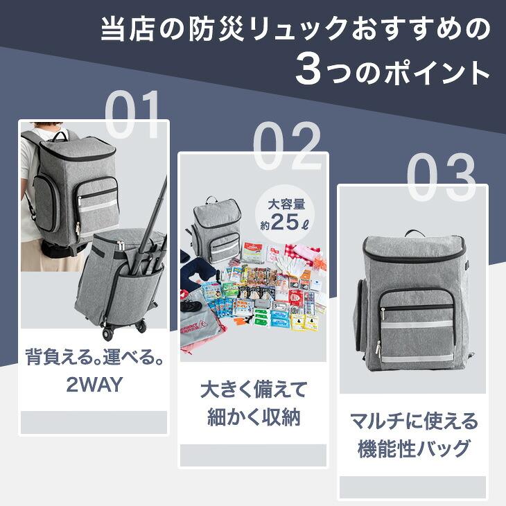 防災リュック 大容量 防災グッズ 単品 防災セット 2way 撥水 避難