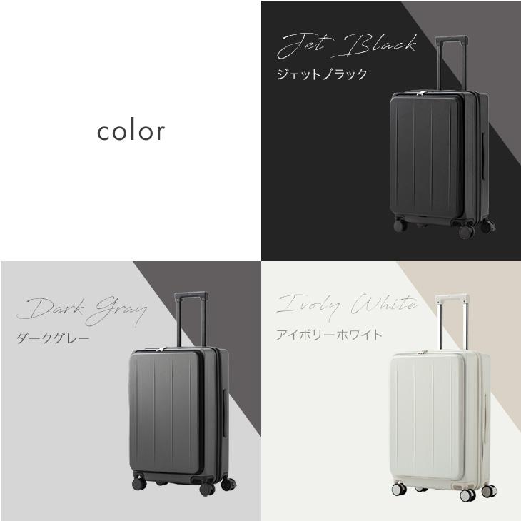 キャリーケース Mサイズ 前開き スーツケース 軽量 フロントオープン