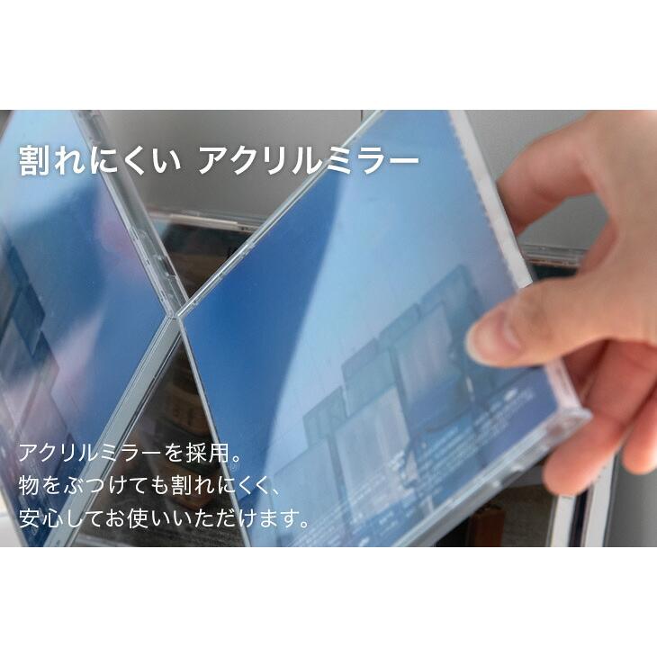 タンスのゲン コレクションケース おしゃれ 卓上 背面ミラー付き 収納