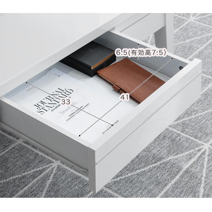 タンスのゲン センターテーブル 大理石調 引き出し 北欧 ガラス 白 110