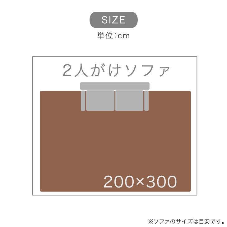 タンスのゲン ラグ カーペット ラグマット 天然 ウール 200×300 100