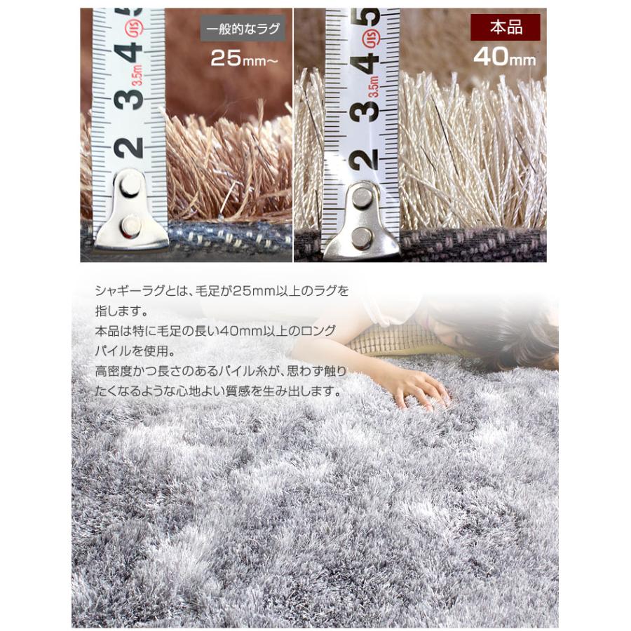ラグ ラグマット 200&times;200 2畳 カーペット オールシーズン 高密度 シャギーラグ リビングマット 正方形 ホットカーペット対応 床暖房