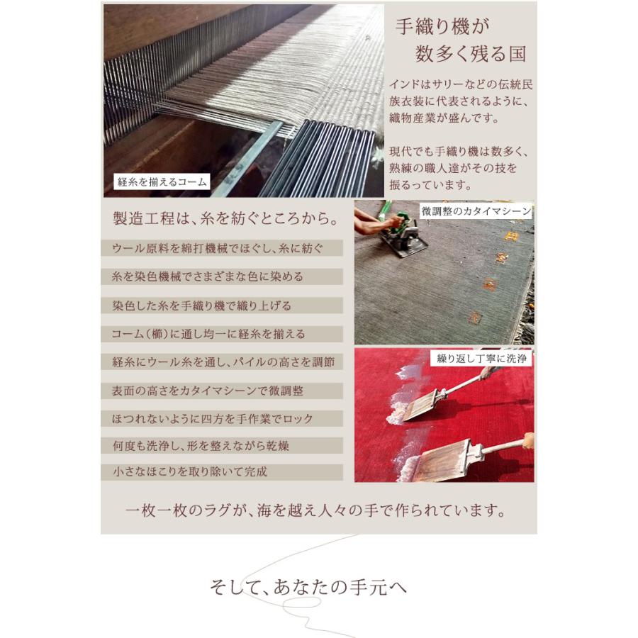 タンスのゲン 5日P14%〜 玄関マット ラグマット 手織り ウールラグ