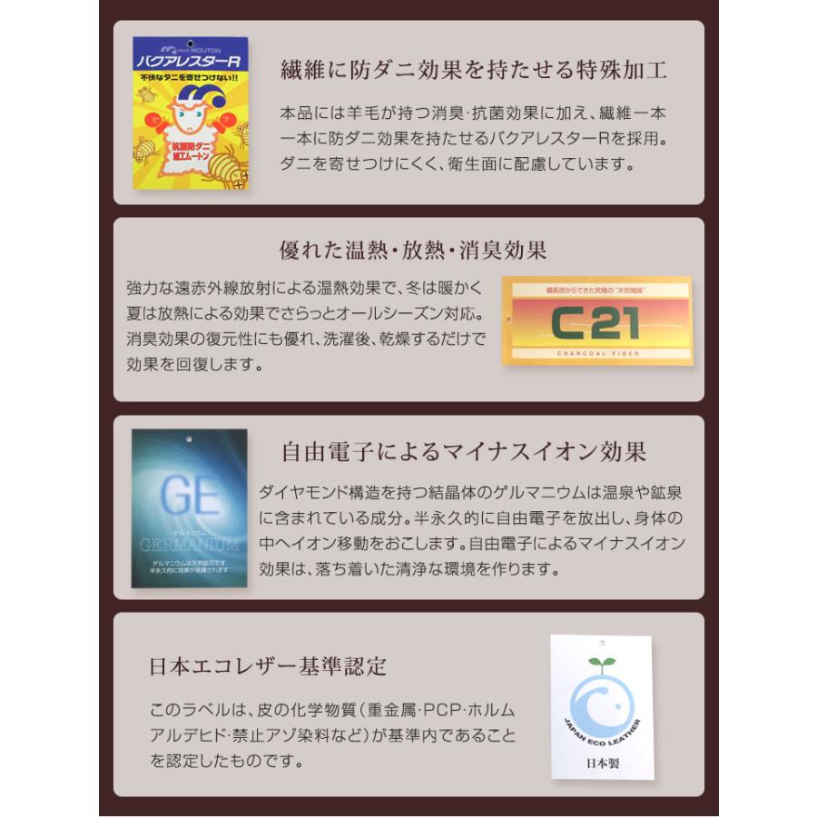 タンスのゲン ムートンラグ 140×200 ダブル 敷きパッド 敷きパッド