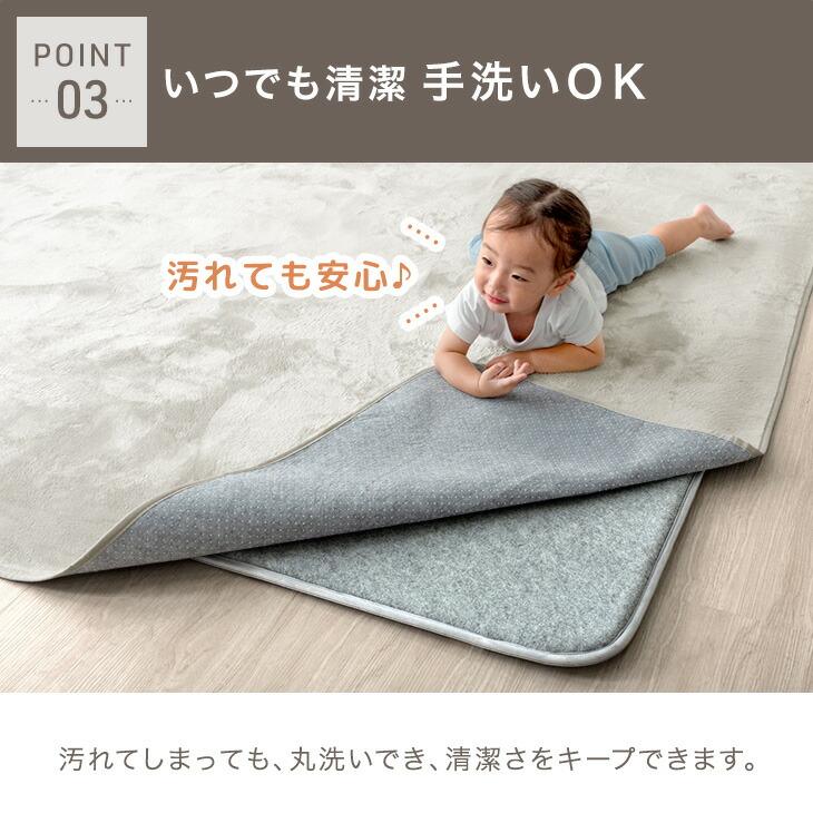 タンスのゲン 下敷きマット 洗える ラグ 下敷き 厚手 10mm 115×170