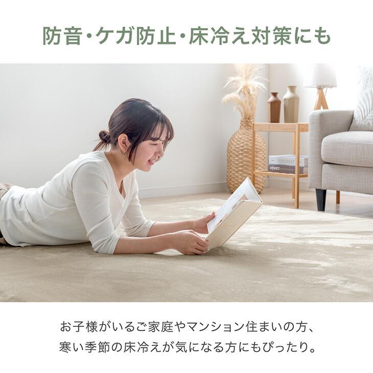 ラグ ラグマット カーペット 4畳 厚手 極厚 50mm厚 200×300 XL 高反発 ウレタン 大判 おしゃれ 北欧 バリアフリー 床暖房 無地 | タンスのゲン | 09