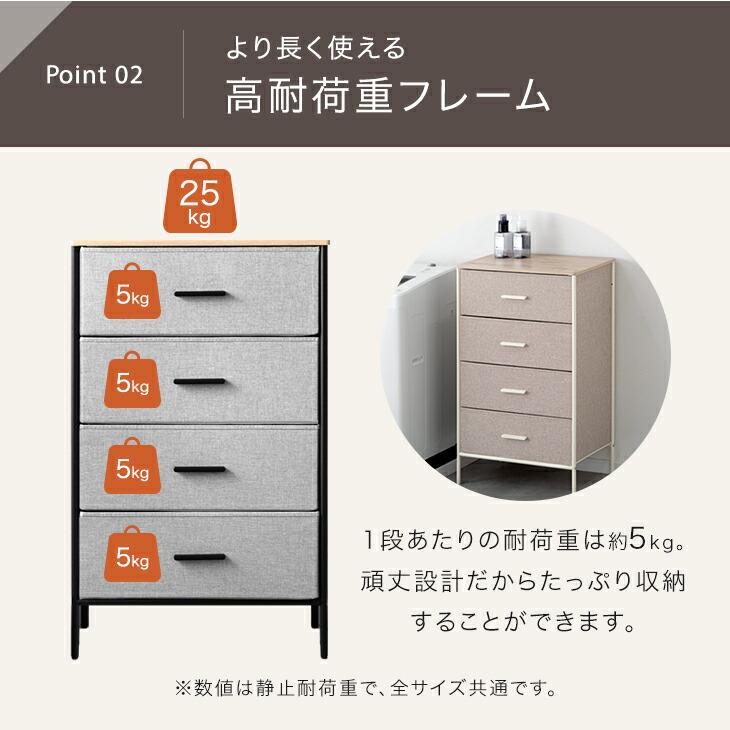 タンスのゲン 収納ボックス チェスト 引き出し 収納ケース 3段 大容量