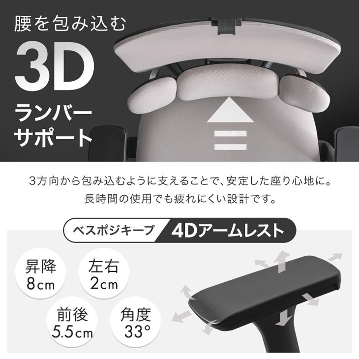 タンスのゲン 本日+4% オフィスチェア 椅子 メッシュ 肘 跳ね上げ