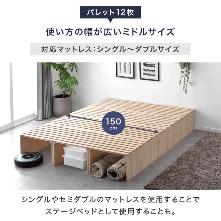 タンスのゲン ベッド クイーン キング すのこ ベッドフレーム 収納