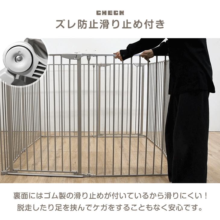 ペットサークル 犬 ペットフェンス 高さ 100cm グレージュ タンスのゲン ペットサークル 犬用 折りたたみ 屋内外兼用 犬 ケージ