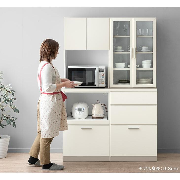 タンスのゲン 25日+5% 食器棚 収納 ハイタイプ おしゃれ 幅180 カップ