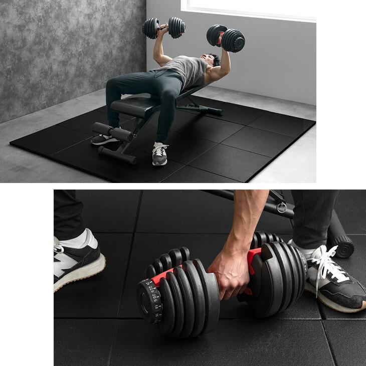 ジムマット 25mm厚 トレーニングマット 50cm 極厚 12枚 硬質 ジム