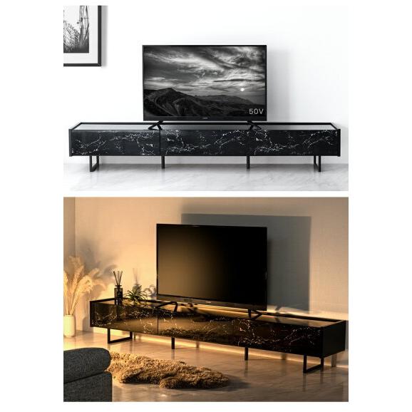 送料無料 大理石調 テレビボード ローボード TV台 88165-5-005 タンスのゲン テレビ台 ローボード 240 収納 大理石調 おしゃれ テレビ