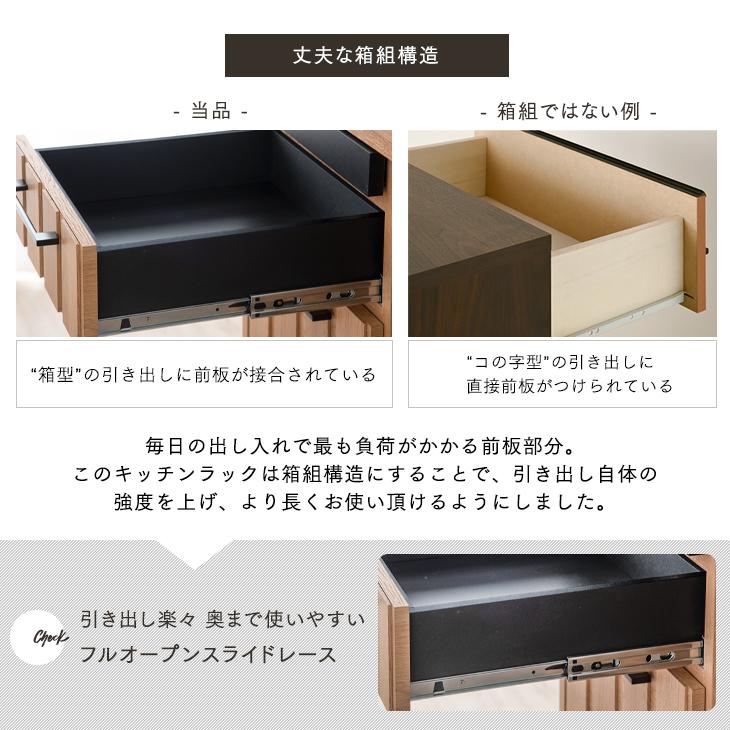 タンスのゲン 28日+5% レンジ台 食器棚 収納 おしゃれ キッチン収納 幅 
