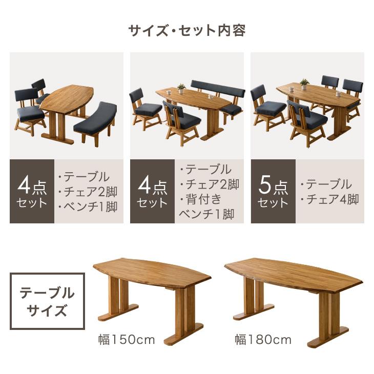 タンスのゲン ダイニングセット ダイニング セット 4人 4点セット 幅