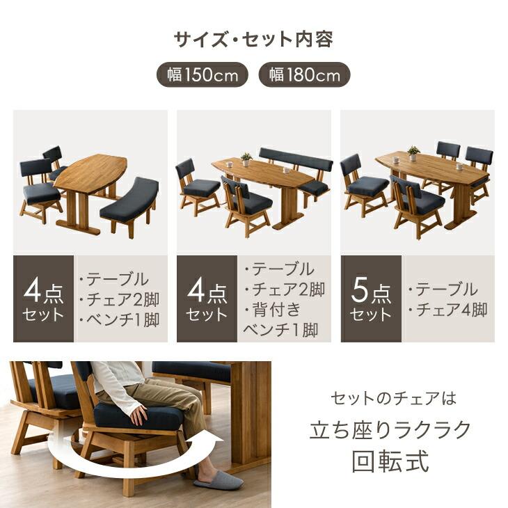 タンスのゲン 9日+5% ダイニングセット ダイニング セット 4人 4点 