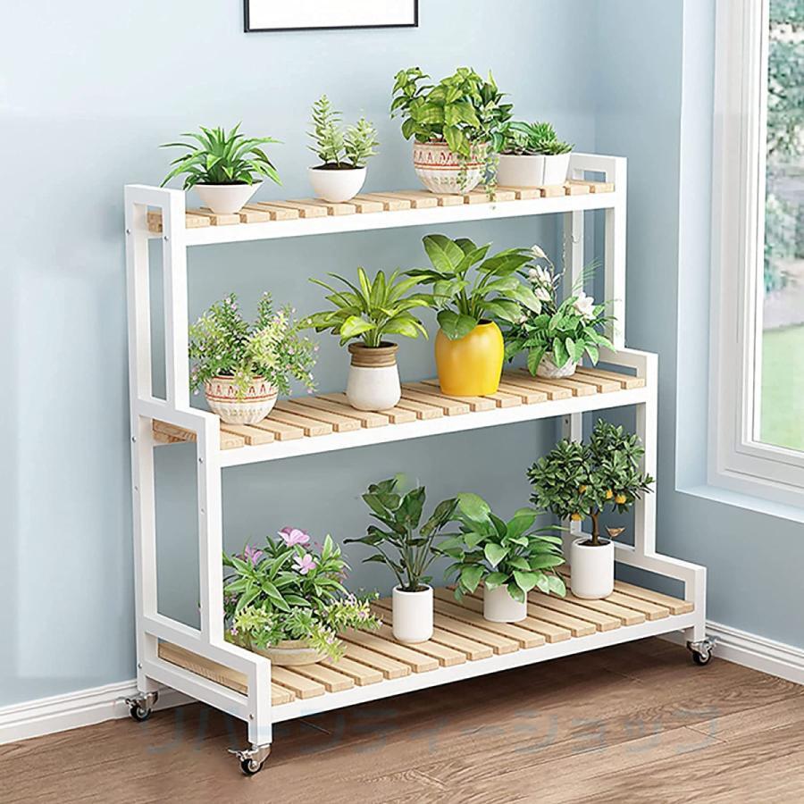 即購入可★ フラワースタンド ベランダ ガーデンラック花台キャスター付き 簡単組み立て 錆びない 耐腐食性 耐湿性 ガーデニング 棚 プランタースタンド 耐荷重 【1602590100】(9926円)