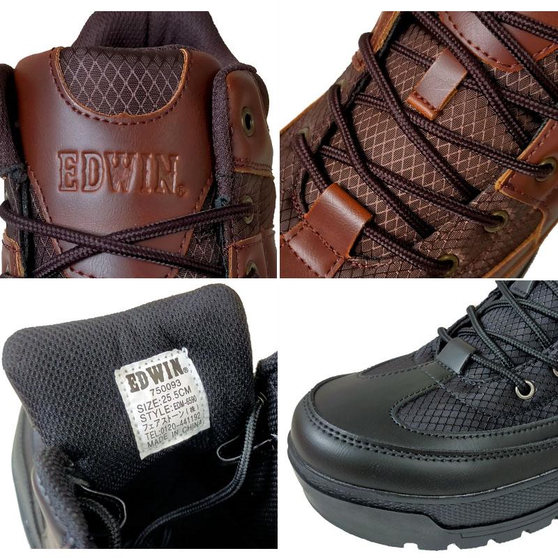 エドウィン EDM-6590 EDWIN 防水スニーカー スノトレ 防滑 滑りにくい