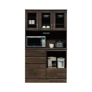 幅105cm 木製 Ds ハイタイプレンジボード キッチン収納 モーリス その他収納 ラック 完成品 ガラス扉 キッチン収納 ラック 日本製 ダークブラウン Morris 玄関渡し