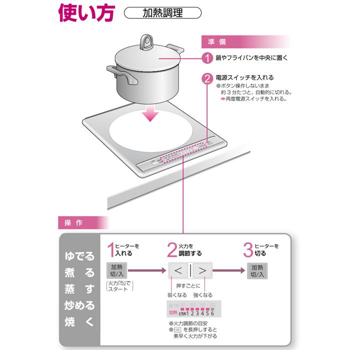 パナソニック KZ-11C IHクッキングヒーター ビルトインタイプ 1口 100V (KZ11C)｜tantan｜03