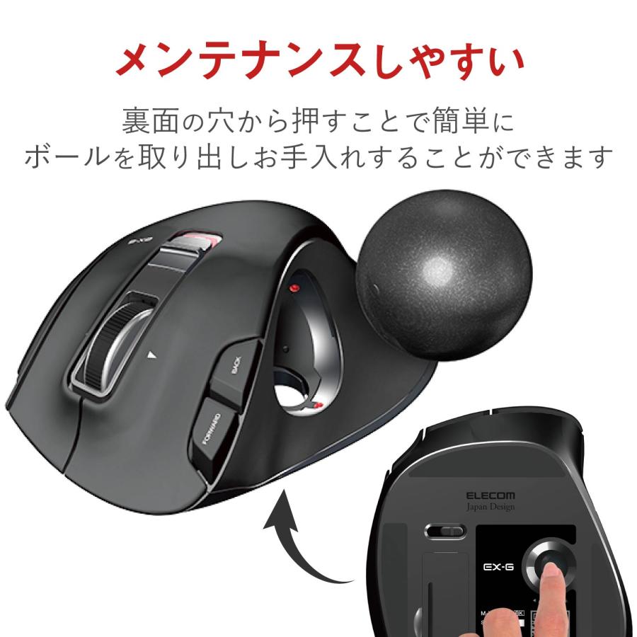 ELECOM（エレコム） M XT3DRBK マウス ワイヤレス トラックボール 無線