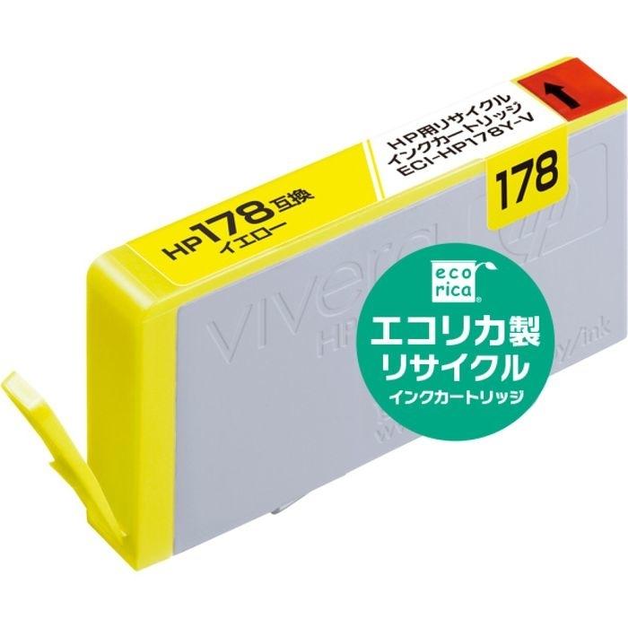 エレコム ECI-HP178Y-V 【メール便での発送】178 CB320HJ互換 エコリカ リサイクルインク HP イエロー 残量検知非対応｜tantan