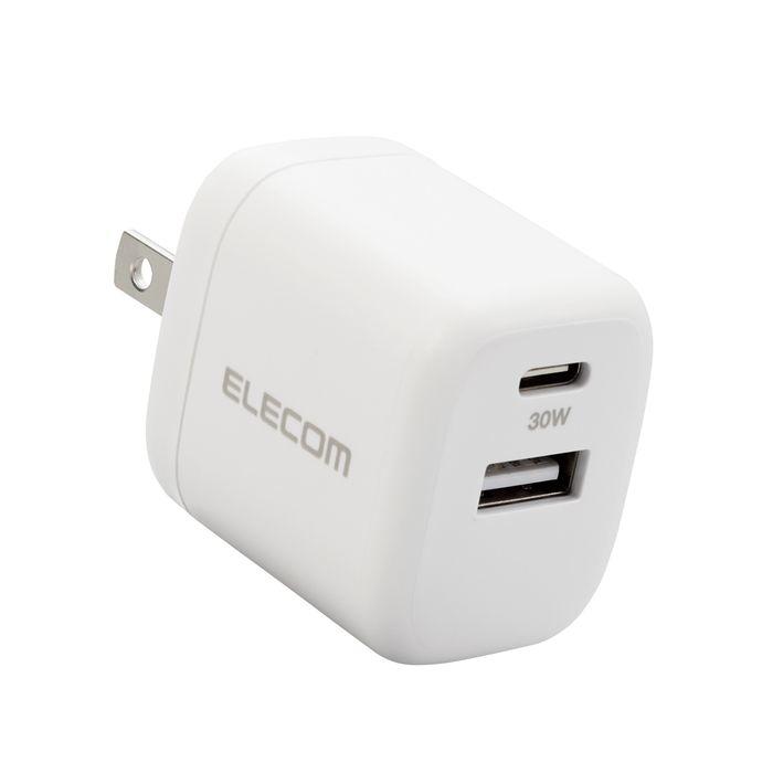 エレコム MPA-ACCP30WH USB Type-C 充電器 PD 対応 最大出力30W タイプC ×1 タイプA ×1 GaN 小型 軽量 ACアダプター ホワイト :3041721:タンタンショップ 通販 高速充電 Type-C ELECOM MPA-ACCP25WH WHITE