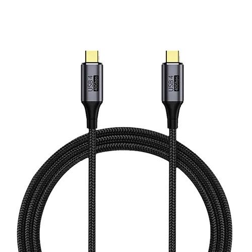 【納期目安：06/中旬入荷予定】日本トラストテクノロジー JTU4CC10-BK JTT Type C to Type C USB 4.0 Multifunctional Data Cable 1m (JTU4CC10BK)｜tantan｜05