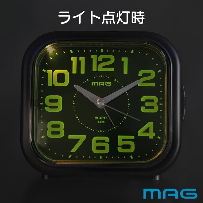 12点 めるるる MAG T 788SM Z 目覚まし時計 置き時計 シルバー しののめ