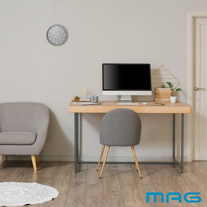 ノア精密 W 816GY Z MAG マグ 掛け時計 アナログ 電波時計 温湿度計