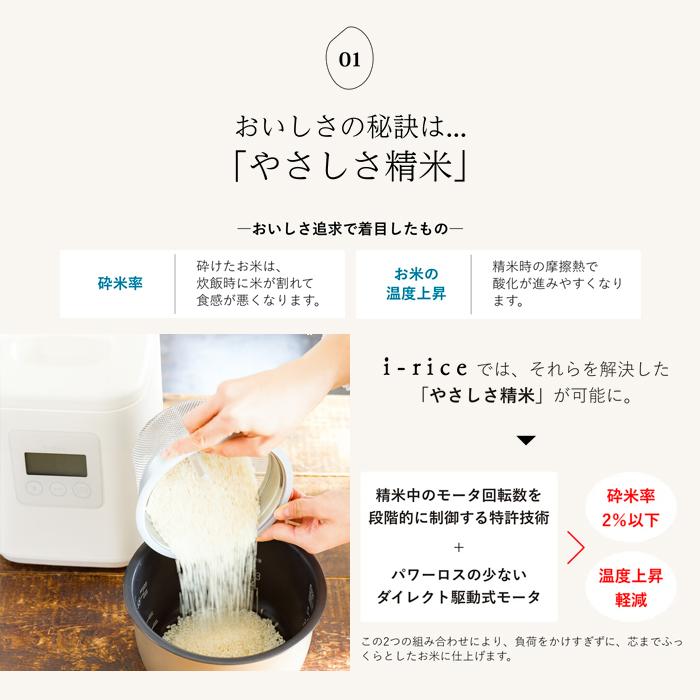 山本電気 YE RC25A WH 山本電気 i rice 家庭用精米機 アイライス YAMAMOTO ライスクリーナー 1合 5合 静音設計 白米 無洗米 玄米 送料無料 タンタンショップの画像