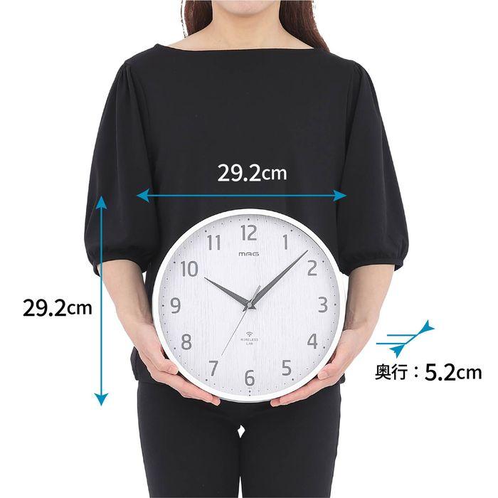 ノア精密 MAG マグ 掛け時計 壁掛け時計 Wi Fiと接続 無線LAN アナログ