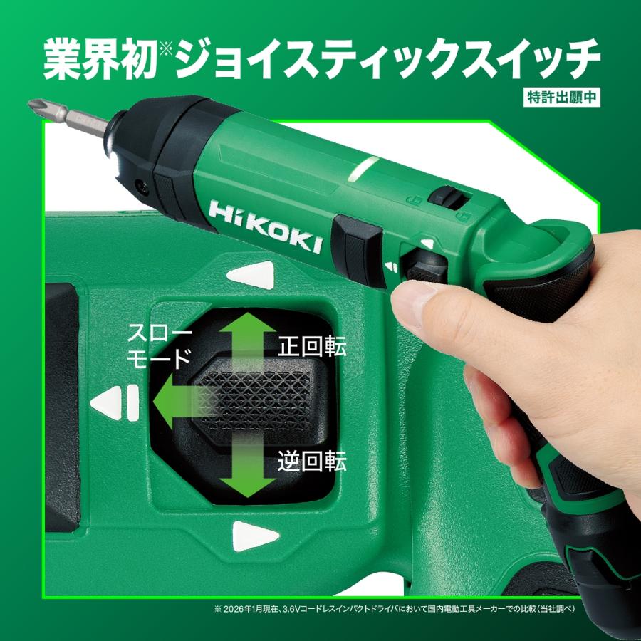 HiKOKI WH3DA 2JS 3.6V 充電式 インパクトドライバー 電動ドライバー 