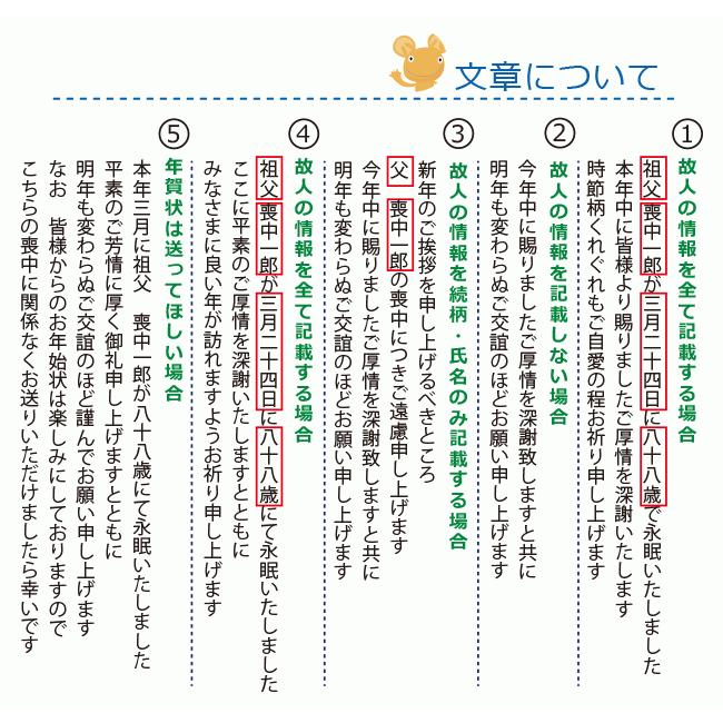 名入れ印刷　喪中はがき 印刷　52枚　私製はがきに印刷　※切手を貼って投函｜tantanjp｜11