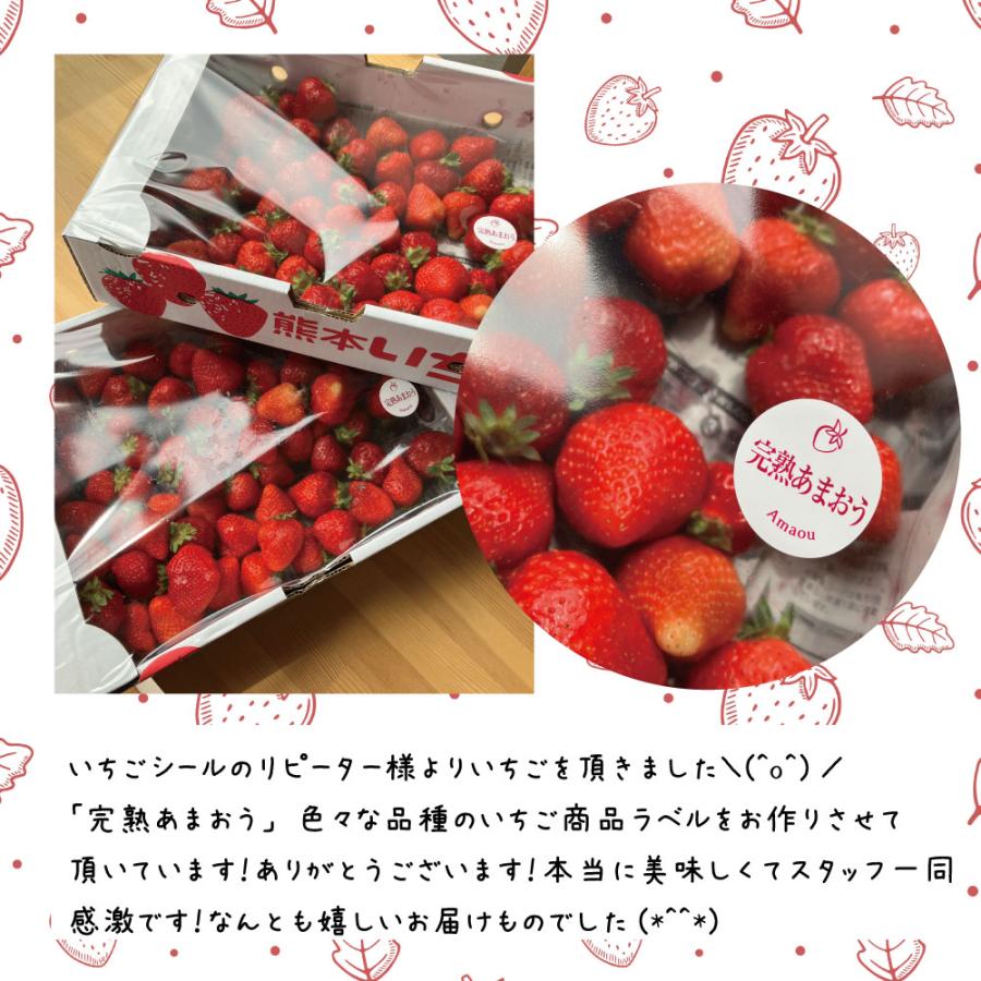 いちご品種セミオーダーシール 丸形30ミリ 40ミリ サイズ、枚数選べ