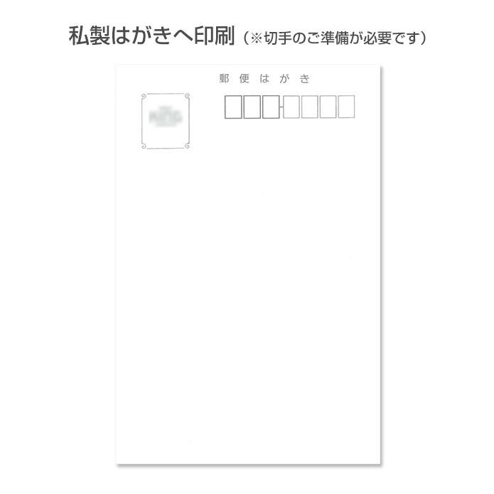 私製10枚 喪中はがき 手書き記入タイプ 私製ハガキ 切手なし 裏面印刷