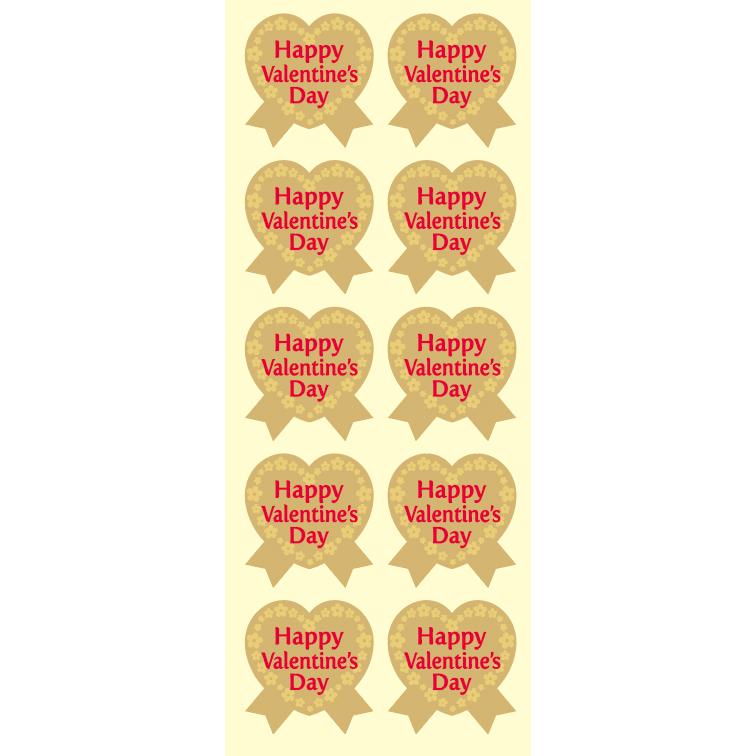 10枚 バレンタインシール ハートリボン型 ラッピングシール [k-007] :v-k-007-10:メイドインたんたん - 通販 -  Yahoo!ショッピング