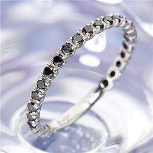 ds-449878 0.5ctブラックダイヤリング 指輪 エタニティリング 17号 (ds449878)