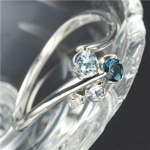 ds-505975 K10WG（ホワイトゴールド） グラデーションブルートパーズリング 17号 (ds505975)