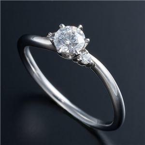 ds-1608903 Dカラー・VVS2・EX Pt0.3ct ダイヤリング 両側ダイヤモンド(鑑定書付き) 9号 (ds1608903)