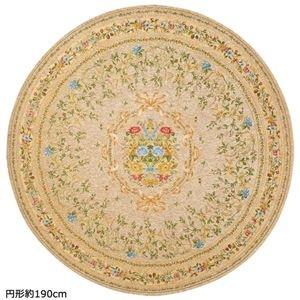 ds-2055766 ゴブラン織 ラグマット/絨毯  ブーケ柄 ホットカーペット・床暖房対応 防滑加工