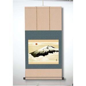 ds-2057416 富士図・富士絵画・高精彩特色技術絵■横山大観　霊峰富士掛軸(尺三)　霊峰不二 (ds2057416)