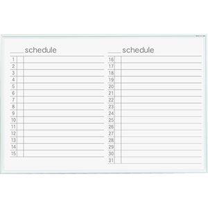 ds-2118427 馬印 MRシリーズ壁掛ホーローホワイトボード スケジュール ヨコ型 W910×H610mm MR23Y 1枚 (ds2118427)